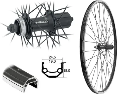 Produktbild von Bärwinkels Hinterrad 28"/ 29" Shimano Hohlkammer Disc Center Lock 8/9/10fach Scheibenbremse