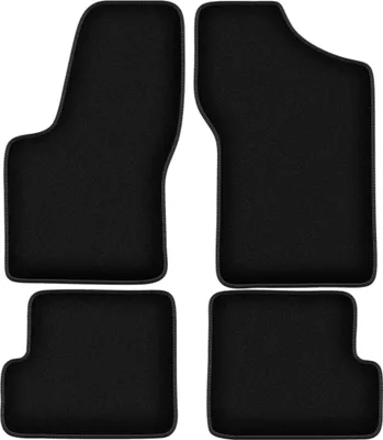 Immagine prodotto di Tappetini in velluto per Fiat Seicento (1998-2010, hatchback) neri, set 4 pz, con fissaggi