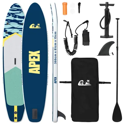 Image de Planche de paddle gonflable APEX, dimensions : 366 x 81 x 15 cm