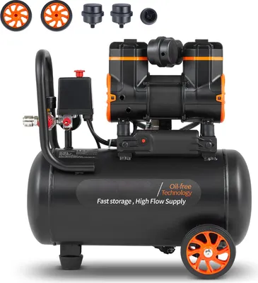 Produktbild von SucceBuy 4,8 Gallonen Luftkompressor, 1,2 PS 2,2 CFM @ 90 PSI, ölfrei, 116 PSI max., ultraleise 70 dB für Autoreparatur, Reifenbefüllung, Spritzlackierung, Holzbearbeitung
