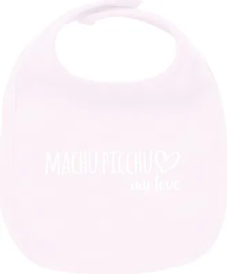 Produktbild von Huuraa Unisex Babylatz Machu Picchu my love Geschenk Babypink  Baumwolle Machu Picchu Mitbringsel