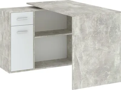 Image de Bureau d’angle WESLACO – béton / blanc