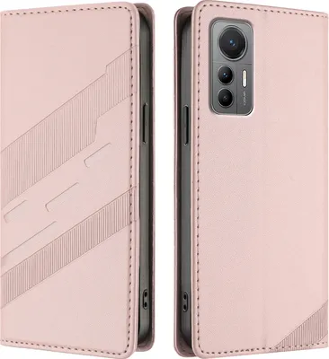 Produktbild von Hülle für Xiaomi 12 Lite, Kunstleder Brieftaschen Handyhülle mit Kartenfach und Standfunktion Pink