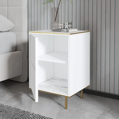 Immagine prodotto di Vestone - Comodino, 40x35x60h cm Bianco, un Ripiano