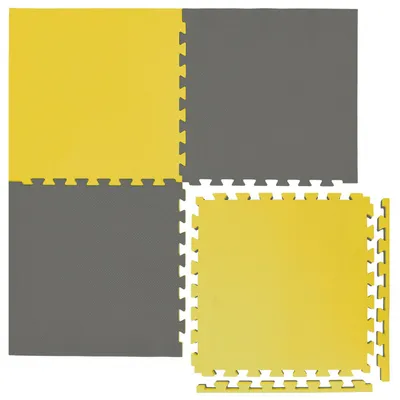 Produktbild von 2 cm Dick: 1m² Bodenschutz Fitnessmatte - 4 Sportmatten 50 x 50 Optische Mängel