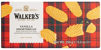 Zdjęcie produktu dla Walkers Pure Butter Shortbread z naturalnym aromatem waniliowym 150g
