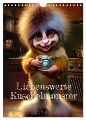 Produktbild von Liebenswerte Kuschelmonster - Digitalart (Wandkalender 2027 DIN A4 hoch), CALVENDO Monatskalender
