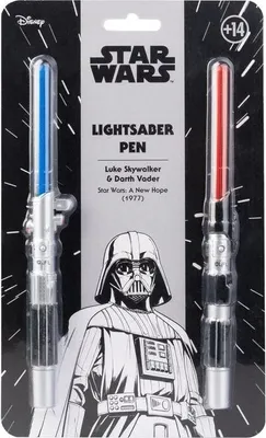 Image de Coffret de stylos sabre laser Star Wars avec lumière, lot de 2