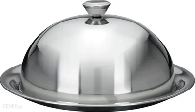 Produktbild von ORION Serviertablett Servierplatte Unterteller mit Speiseglocke aus Stahl 26 cm