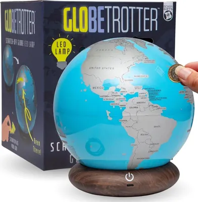 Produktbild von Scratch Map Globe - Beleuchteter Länder-Scratchboard-Globus - Nachtlicht