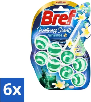 Obrázok produktu pre Bref Wellness Scents Calmness – osviežovač do toalety – príjemná vôňa – 2 kusy toaletových kociek – výhodný balík – 6 kusov