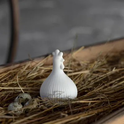 Produktbild von Osterdekoration Henne Kerstin - weiß: small
