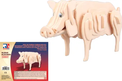 Produktbild von Holz 3D Puzzle - Wildschwein