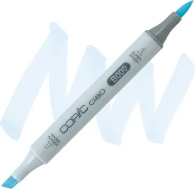 Image de COPIC Ciao pinceau et ciseau double face, B000 Bleu porcelaine pâle