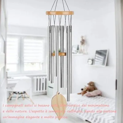 Produktbild von Windspiel aus Bambus, für Innen und Außen, ideal als Dekoration, 75 cm