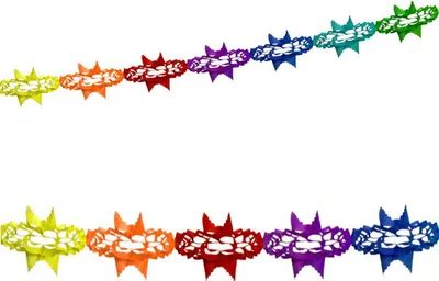 Produktbild von 50x Papier-Girlande bunt 4 m x 17 cm