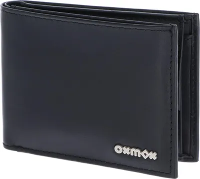 Produktbild von oxmox Leder Geldbörse Leather RFID Protect Pocketbörse Pure 2.0 Metal Square Black schwarz