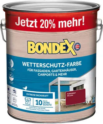 Produktbild von Bondex Wetterschutzfarbe purpurrot 3 L