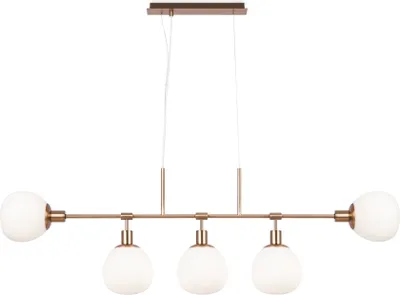 Produktbild von Maytoni Erich Goldene Hängeleuchte 120cm, Glas, 5xE14, 40W, Modern Design