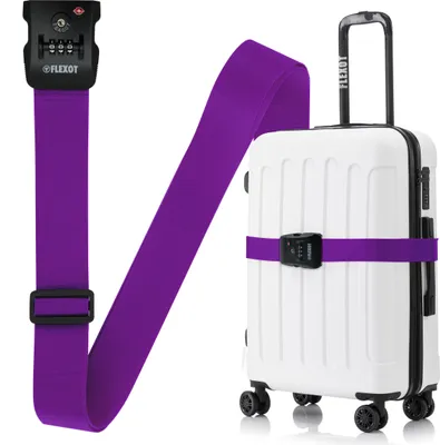 Flexot® Koffergurt mit Clip-Schnalle (Lila) Kofferband