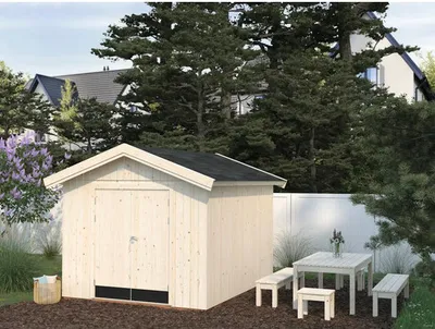 Produktbild von Gartenhaus Palmako Martin inkl. Fußboden und Trittschutz 313 x 396 cm natur