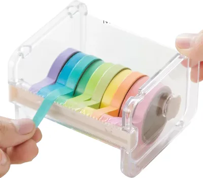 Produktbild von Bandspender Cutter Roll Tape Holder Organizer Desktop DIY Aufkleber Roll Tape Cutter Dispenser Buero Schreibtisch Zubehoer