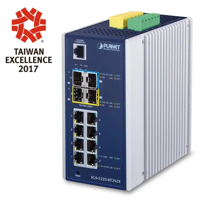 Obrázok produktu pre PLANET IGS-5225-8T2S2X, Riadený, L3, Gigabit Ethernet (10/100/1000), Montovateľné na stenu