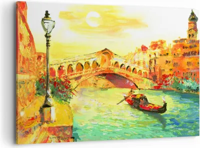 Produktbild von Bild auf Leinwand - Leinwandbild - Venedig Gondel - 120x80cm - Wand Bild - Wanddeko - Wandbilder - Leinwanddruck - Bilder - Kunstdruck - Wanddekoration - Leinwand bilder - Wandkunst - AA120x80-3841