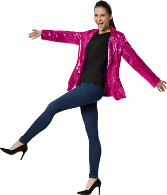 Produktbild von Pailletten-Jackett Damen - pink, M