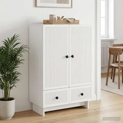 Obrázok produktu pre vidaXL Komoda Biela 66 x 34,5 x 95 cm Drevotrieska