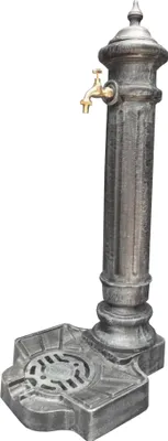 Produktbild von Standbrunnen Garten Wasserentnahmestelle Aluminium Alles dabei: inkl. Wasserhahn und Wasserauffangschale