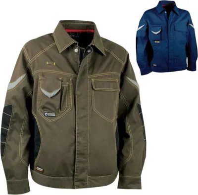 Produktbild von Cofra Arbeitsjacke mit vielen Taschen und Reflektionsstreifen marineblau 58