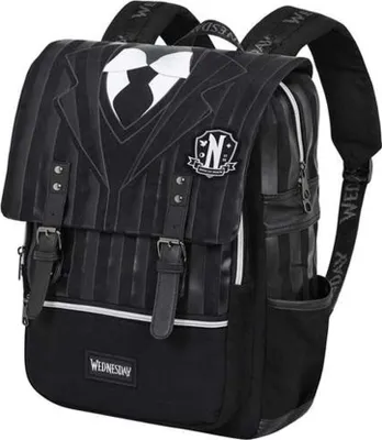 Obrázok produktu pre Karactermania Uniform Wednesday Rucksack Schwarz Schwarz One Size