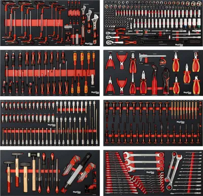 Produktbild von Mephisto Werkzeugwageneinlage CRV Werkzeug, metrisch, inkl. Soft Inlay passend zu Mephisto Werkzeugwagen
