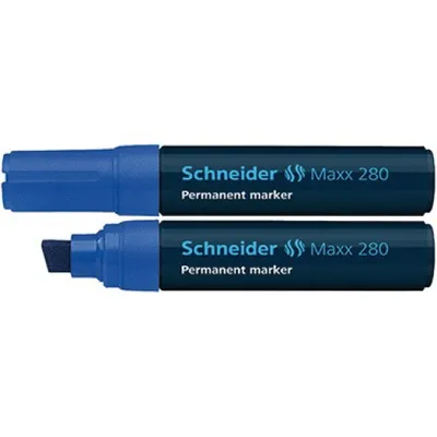 Produktbild von Schneider Maxx 280, Blau, Meißel, Schwarz, Blau, 4 mm, 1,2 cm, Pappe, Glas, Papier, Kunststoff, Holz