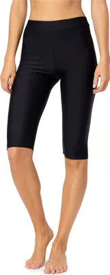 Produktbild von Merry Style Damen Lange Badeshorts Kurze Leggings MS10-334 (Schwarz, 40)