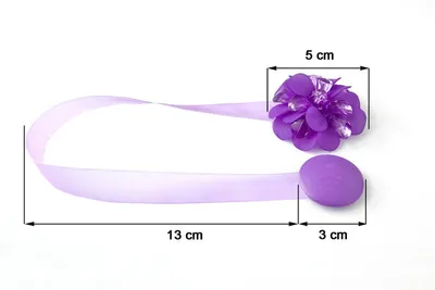 Zdjęcie produktu dla Upinacz dekoracyjny z magnesem kwiatek IV fioletowy x2