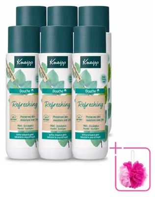 Zdjęcie produktu dla 6 x Żel pod prysznic Kneipp, odświeżający - mienta i eukaliptus - 200 ml - zestaw ekonomiczny - 6 sztuk