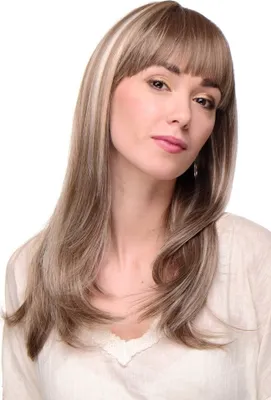 Produktbild von WIG ME UP Damenperücke Braun Blonde Strähnen Pony Modell: 3114