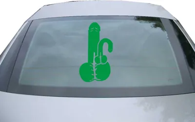 Produktbild von Indigos UG - Aufkleber Heckscheibe & Motorklappe DE7076 - grün - 600x599 mm - Me vs. Youo - Auto Scheiben Fenster Heckklappe Tuning Racing JDM - Die cut
