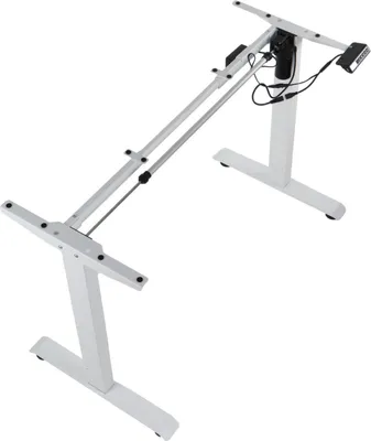 Image de Piètement de table ou de bureau électrique PRATO 01-2T, réglage électrique de la hauteur, longueur réglable, pied à 2 segments, blanc
