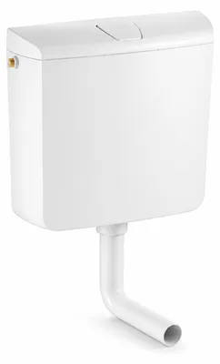 Produktbild von BADfabrik24 Universal Aufputz-Spülkasten mit Spülstopp, 6/9 l, Weiß, KI-generiertes Bild