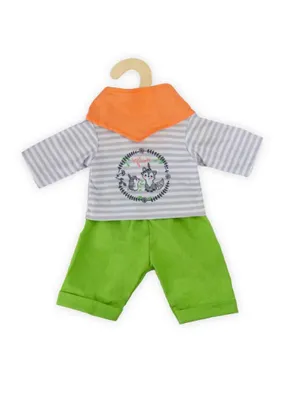 Produktbild von Heless 1915 - Bekleidungs-Set für Puppen, 3 teilig, Hose, Shirt und Halstuch, Foxy, Größe 28 - 35 cm