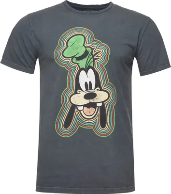 Immagine prodotto di T-shirt Disney Goofy, motivo stilizzato, design classico, colore grigio antracite, taglia S