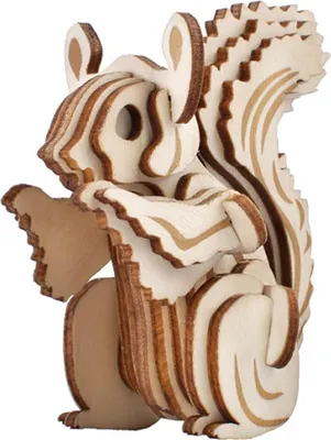 Immagine prodotto di Puzzle 3D in legno Woodcraft Scoiattolo
