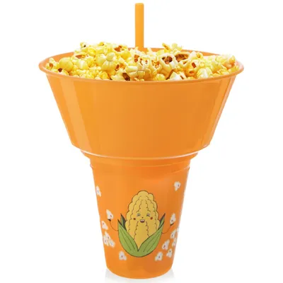 Produktbild von Praktischer Becher mit Popcornschale für Filmabende