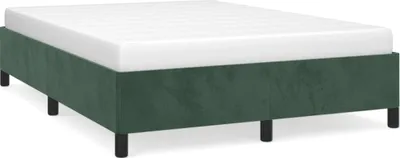Produktbild von vidaXL Bettgestell ohne Matratze Dunkelgrün 140x200 cm Samt