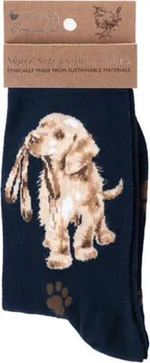 Produktbild von Wrendale Designs Damen Socken Labrador Welpe Hopeful