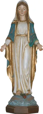 Produktbild von Heiligenfigur Madonna Immaculata 30 cm Polyresin Holzoptik Deko