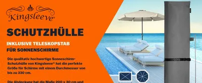 Produktbild von Sonnenschirmhülle Ø 350 cm, wetterfest, UV-beständiges Polyester